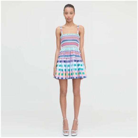 Hill House Dresses & Skirts - Hill House The Seraphina Mini Nap Dress Multicolor Gigham Dress NEW Womens Small